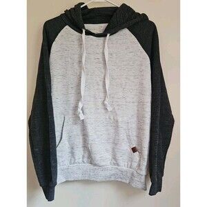 Doubliju Hoodie Sweatshirt 2 Tone Gray Size XL